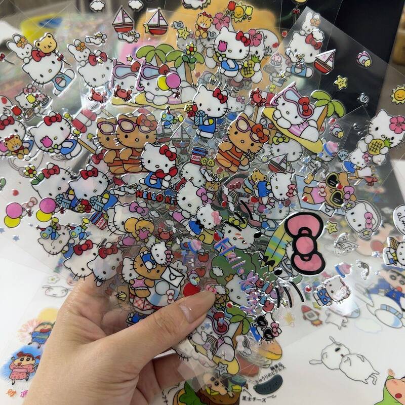 Kitty Cat Planner Transfer Stickers Transparent Phone DIY Water Cup Cute Cartoon Waterproof Decoration Tablet Suitcase