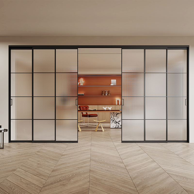 Paiya Doors and Windows, Slatted Design Sliding Door, Soundproof, for Kitchen, Study, Bedroom, Tea Room, Floor-To-Ceiling Hollow Glass Door Paiya Doors and Windows, Slatted Design Sliding Door, Soundproof, for Kitchen, Study, Bedroom, Tea Room, Floor-To-Ceiling Hollow Glass Door
