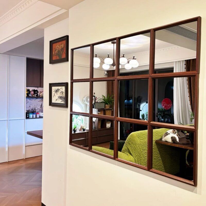 Transform Your White Walls! Fake Window Mirror Photo Frame DIY Living Room Background Wall Ambiance Decoration Arrangement Hanging Painting