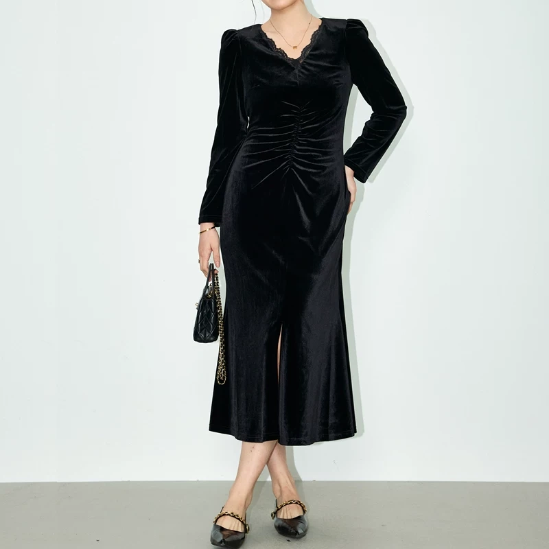 【Good News for Slightly Chubby Sisters】In Stock at the Warehouse! High-End Suede Long Skirt~180529