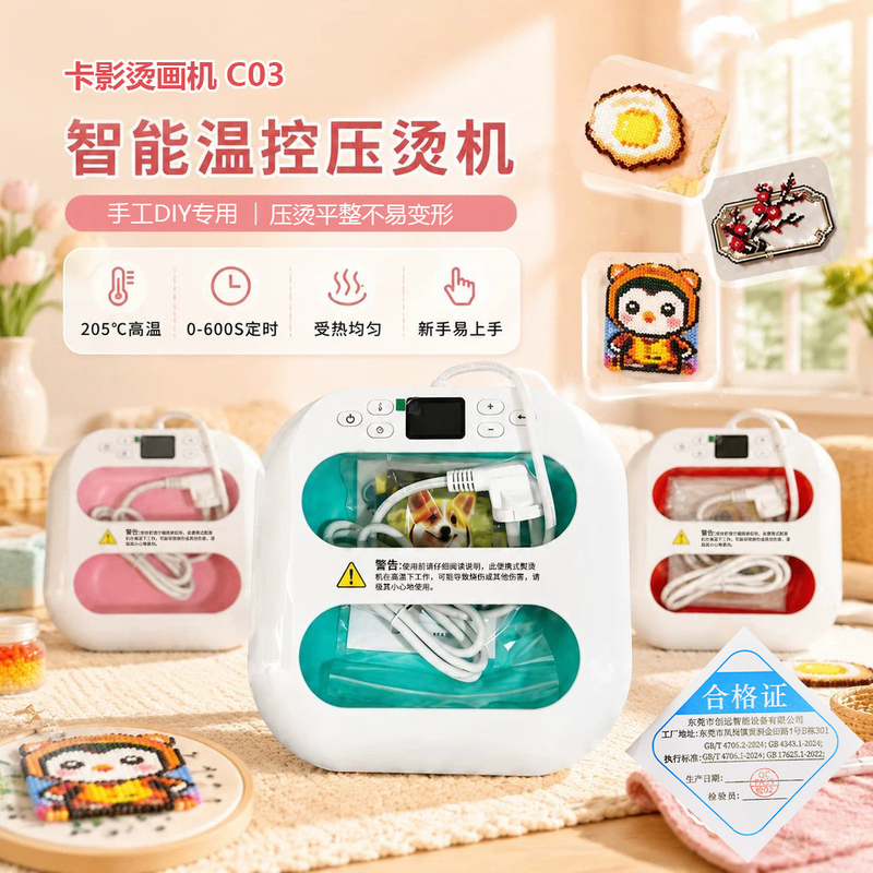 3C Certified Heat Transfer Machine, Large Size Handheld Ironing Machine, Special Tool for Heat Transfer and Bead Pressing