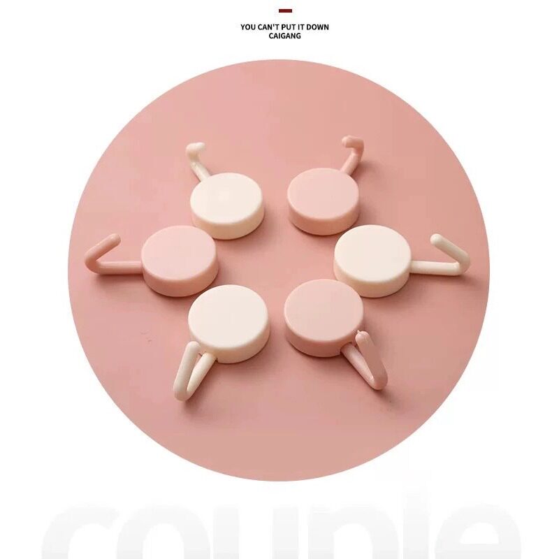 Strong Adhesive Hooks in Macaron Colors, Round Wall Hooks, No-Drill Wall Hanging Hooks for Keys, Self-Adhesive Hooks Strong Adhesive Hooks in Macaron Colors, Round Wall Hooks, No-Drill Wall Hanging Hooks for Keys, Self-Adhesive Hooks