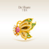 De Share Lilac Jewelry Gold Ring Women's Pure Gold 999 Ring Inlaid Ring Senying Minzong Original