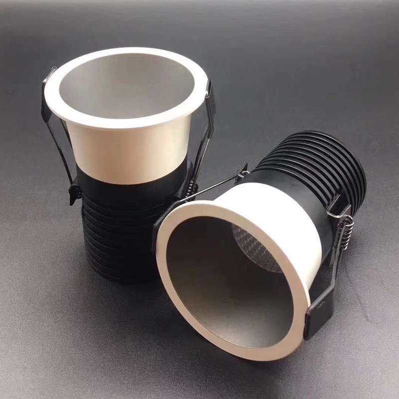 Deep cup anti-glare COB spotlight opening 55 Cre core bedside background wall washing 7W12W black downlight
