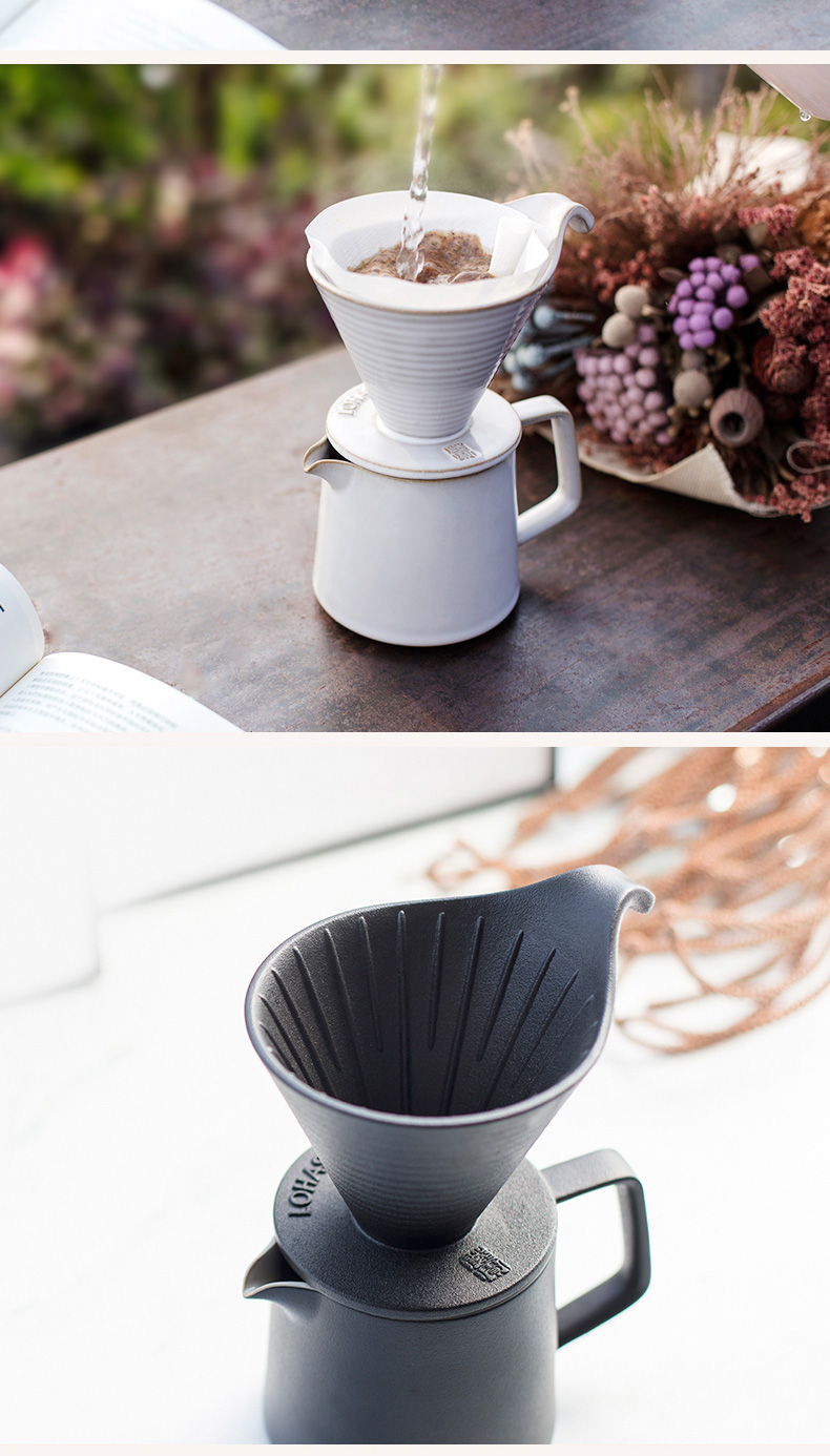 Taiwan lupao ceramic coffee set set of coffee pot drop filter good with carefree to enjoy customized gifts cup