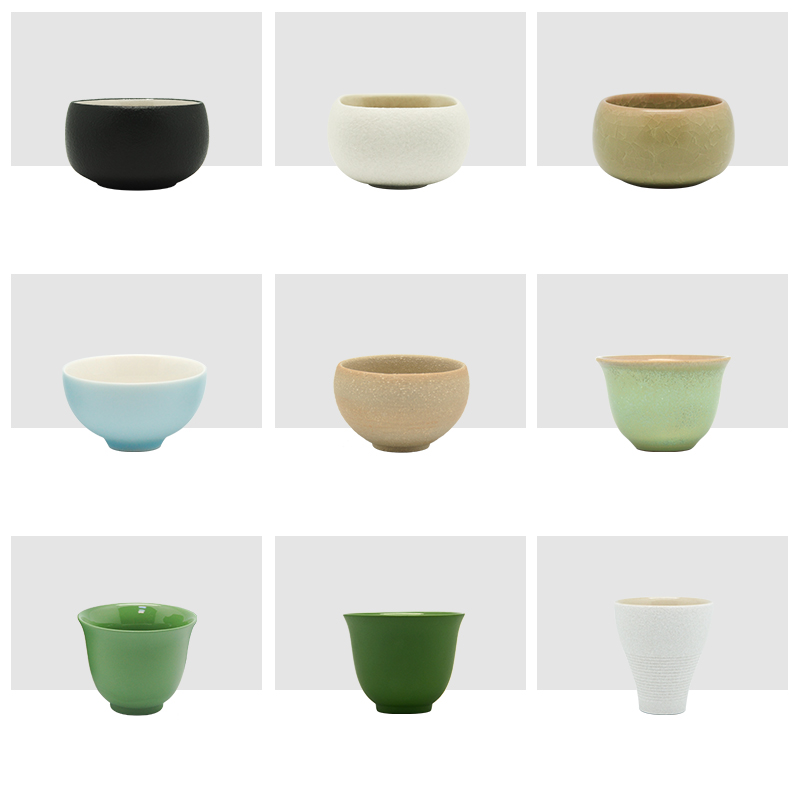 Lubao Ceramic Tea Set Personal Tea Drinking Master Tea Cup Sub Day Style Single Cup Vintron Double Heat Insulation Tea Cup Clear Cabin