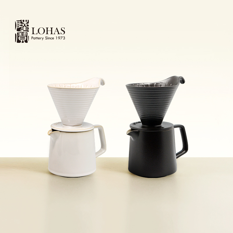 Taiwan Lu Bao ceramic coffee pot Coffee pot set Drip filter funnel with cup Enjoy customizable gifts
