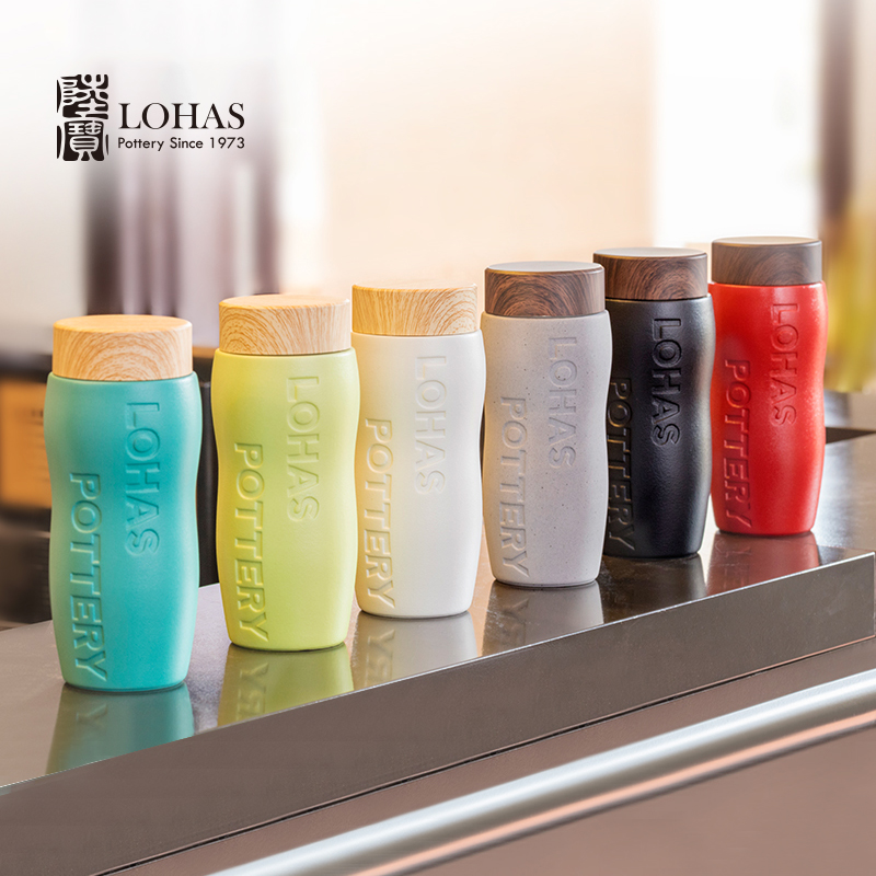 Lubao Ceramic Cups LOHAS Accompanying Cup On-board Drinking Water Cup Double Anti-Burn Customizable Tea Set Accompanying Cup