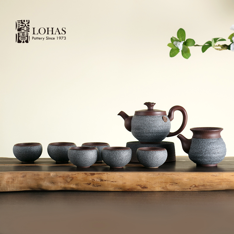 Taiwan Lu Bao Tea Set Yan Zang Guanhai Tea Set A whole set of tea gifts A pot of six cups of one tea Hai Yuan Mine Tea Set collection