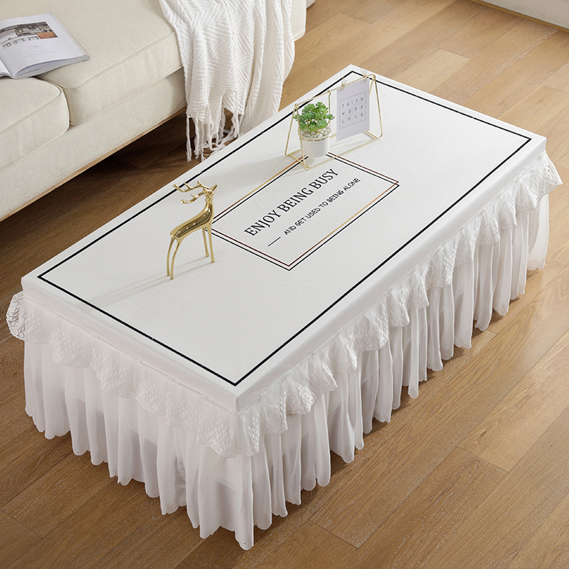 Tea table Table cloth Home Living room rectangular anti-dust cover cloth TV cabinet Grape cloth Art all-bag tea table cloth cover-Taobao