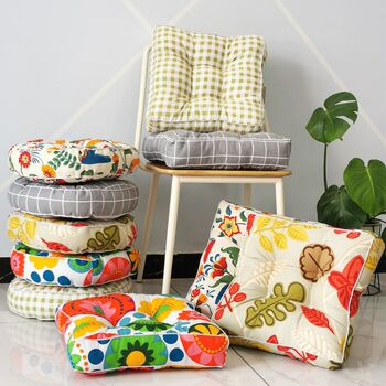 Cotton canvas old coarse cloth thickened futon cushion japanese style bay window cushion round yoga meditation cushion chair cushion