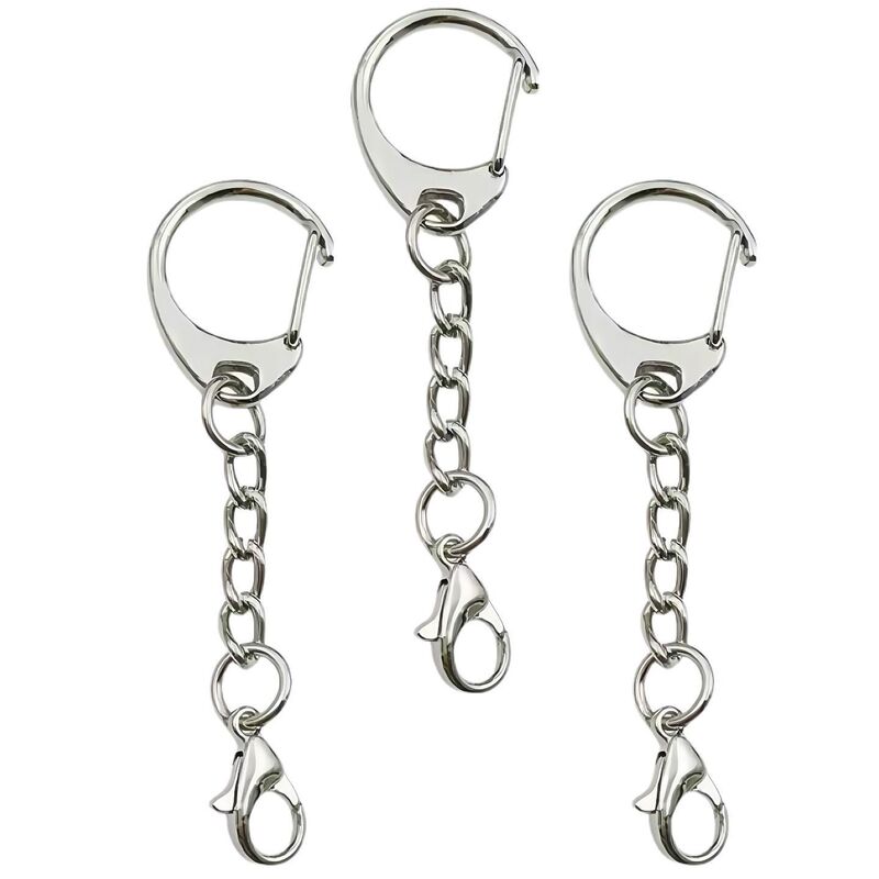 Lobster Metal Keychain Key Ring Chain DIY Pendant Accessory Handmade DIY Parts for Bags