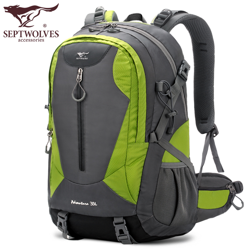 Septwolves outdoor mountaineering bag 35L shoulder men and women travel backpack hiking camping bag leisure travel backpack