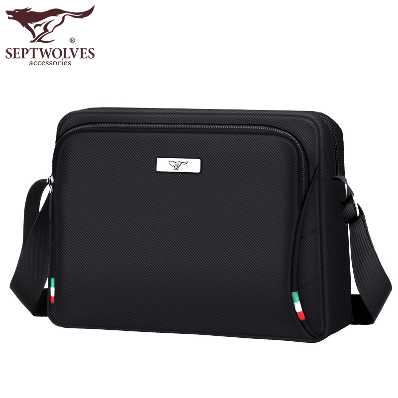 Septwolves Shoulder Bag Men's Crossbody Messenger Bag Oxford Cloth Men's Bag iPad Casual Bag Men's Bag Sports Bag