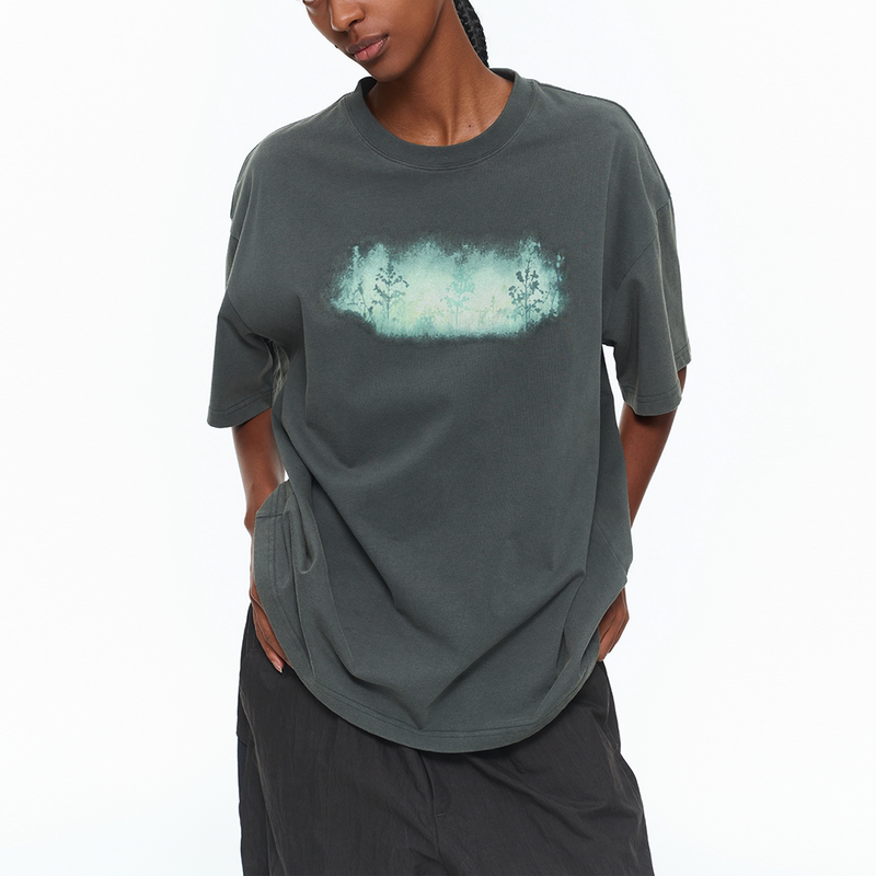 Xinadu Vintage Plant Print T-Shirt