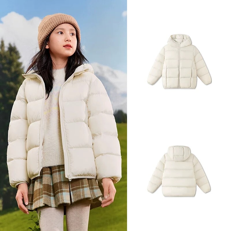 Rainbow Home Winter Girls' Warm Hooded down Jacket # Y23002
