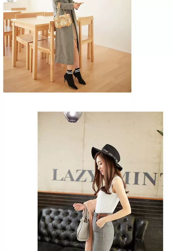 2015 mùa thu và mùa đông mới kích thước lớn áo len cashmere của phụ nữ Châu Âu và Hoa Kỳ thương hiệu lớn áo dài phần thân mỏng - Trung bình và dài Coat áo khoác nữ hàn quốc