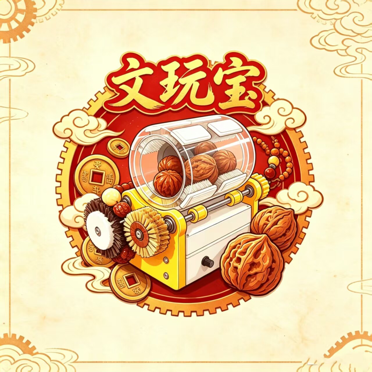 文玩宝盘珠神器的LOGO