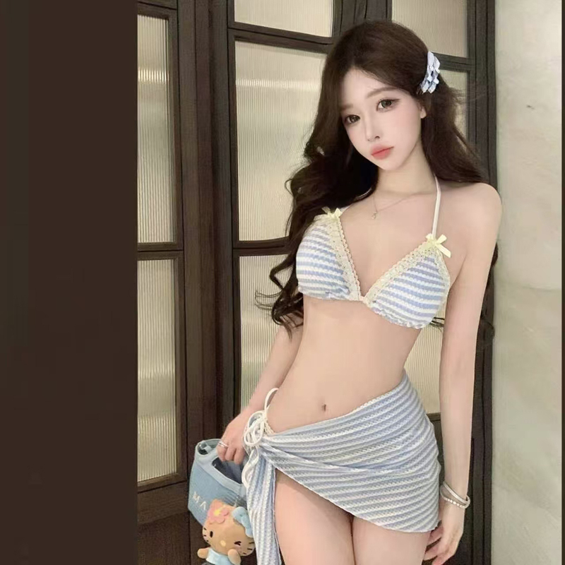 Ormior 2026 New Bikini Swimsuit for Women, Hot Spring Bathing, European and American Style, Sexy Three-Piece Set for Vacation Ormior 2026 New Bikini Swimsuit for Women, Hot Spring Bathing, European and American Style, Sexy Three-Piece Set for Vacation