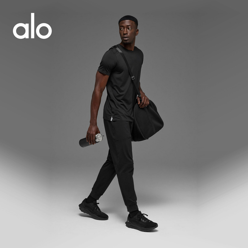 Alo｜Men's Co-Op Casual Trendy Sports Commuting Elastic Waist Long Pants Regular Fit