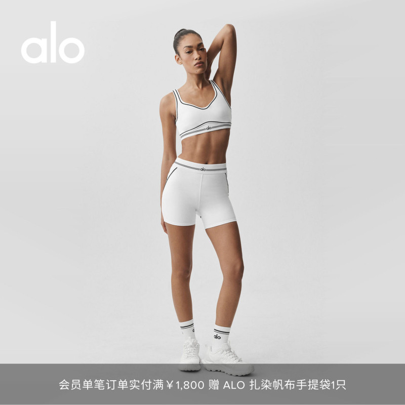 Alo｜Women's Airbrush Heart Throb Slim Fit Sports Cycling Shorts High Waist Shorts 4"