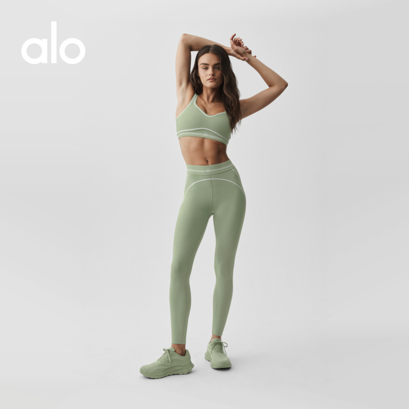 Alo|Women's Airbrush Heart Throb Ankle-Length High-Waisted Tight Yoga Pants Alo|Women's Airbrush Heart Throb Ankle-Length High-Waisted Tight Yoga Pants