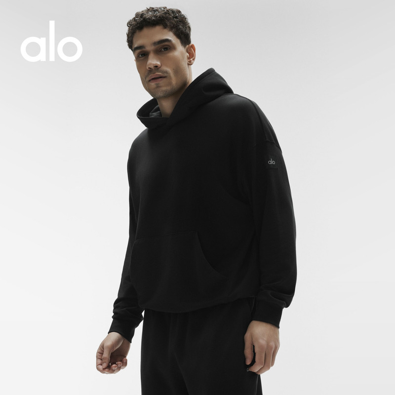 Alo｜Men's Double Take Loose-Fitting Sports Casual Drop-Shoulder Hoodie Sweatshirt