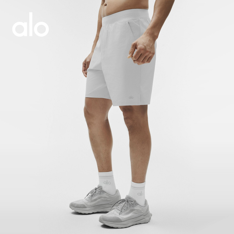 Alo｜Men's Repetition Sports Training Elastic Drawstring Sports Shorts 7 Inches
