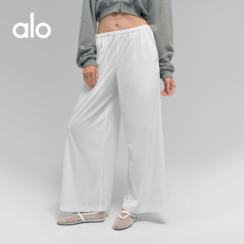 Alo|Women's Breezy Loose-Fitting Casual Trendy Elastic Waist Wide-Leg Pants Regular Version Alo|Women's Breezy Loose-Fitting Casual Trendy Elastic Waist Wide-Leg Pants Regular Version