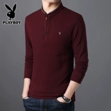 Playboy, хлопковый утепленный красный лонгслив