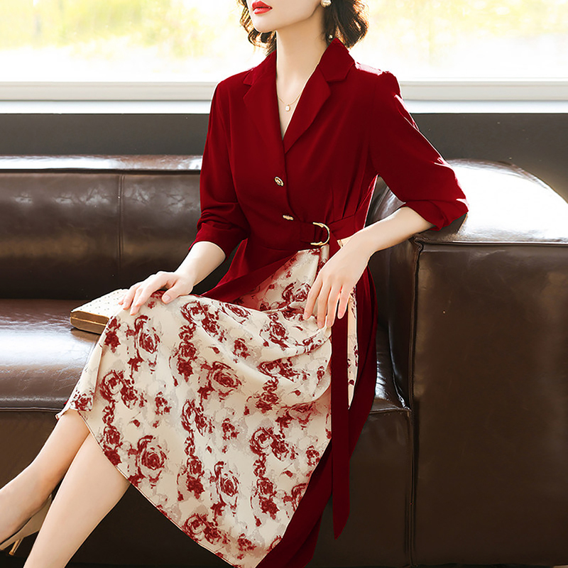 Ormior Mother's New Autumn Long-Sleeved Chiffon Dress, Elegant and Noble for Middle-Aged and Elderly Women, Suitable for Wedding Banquets and as a Dress for the Mother-In-Law Ormior Mother's New Autumn Long-Sleeved Chiffon Dress, Elegant and Noble for Middle-Aged and Elderly Women, Suitable for Wedding Banquets and as a Dress for the Mother-In-Law