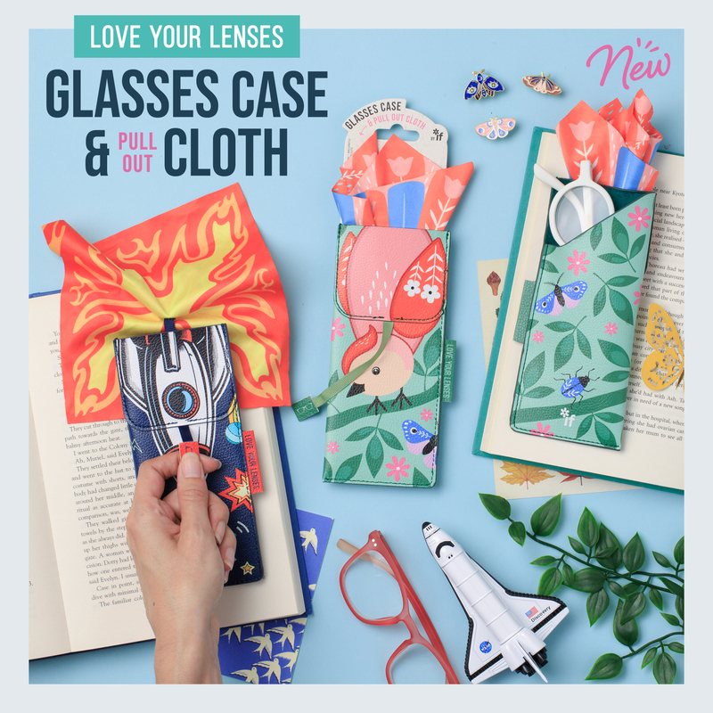 Fun 2-in-1 Glasses Case, British if Cultural and Creative Design, English Auxiliary Printing, Creative and Artistic Storage Bag, Travel Gift, Portable