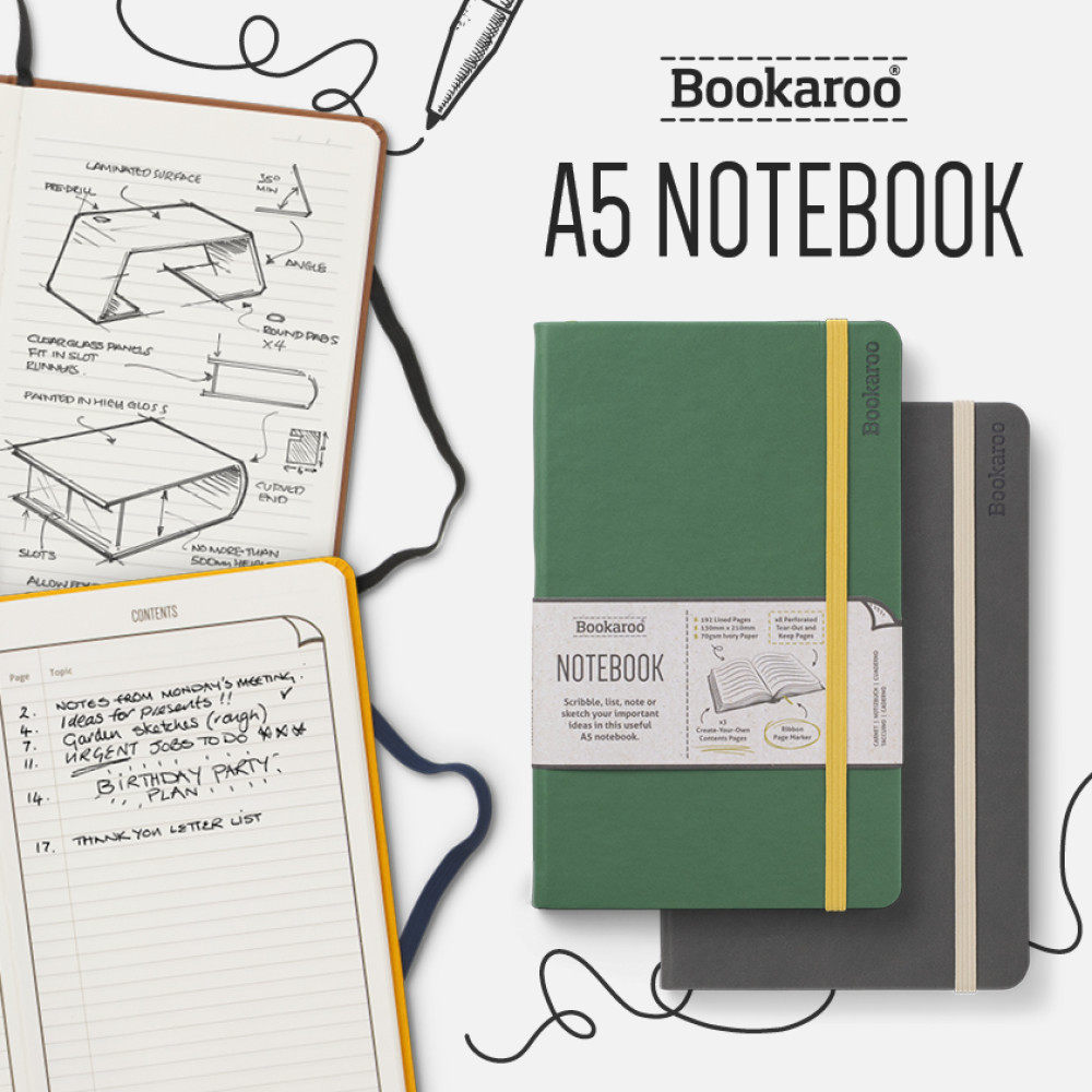 A5 notebook British IF cultural and creative Bookaroo hand book notepad diary solid color literary youth small fresh