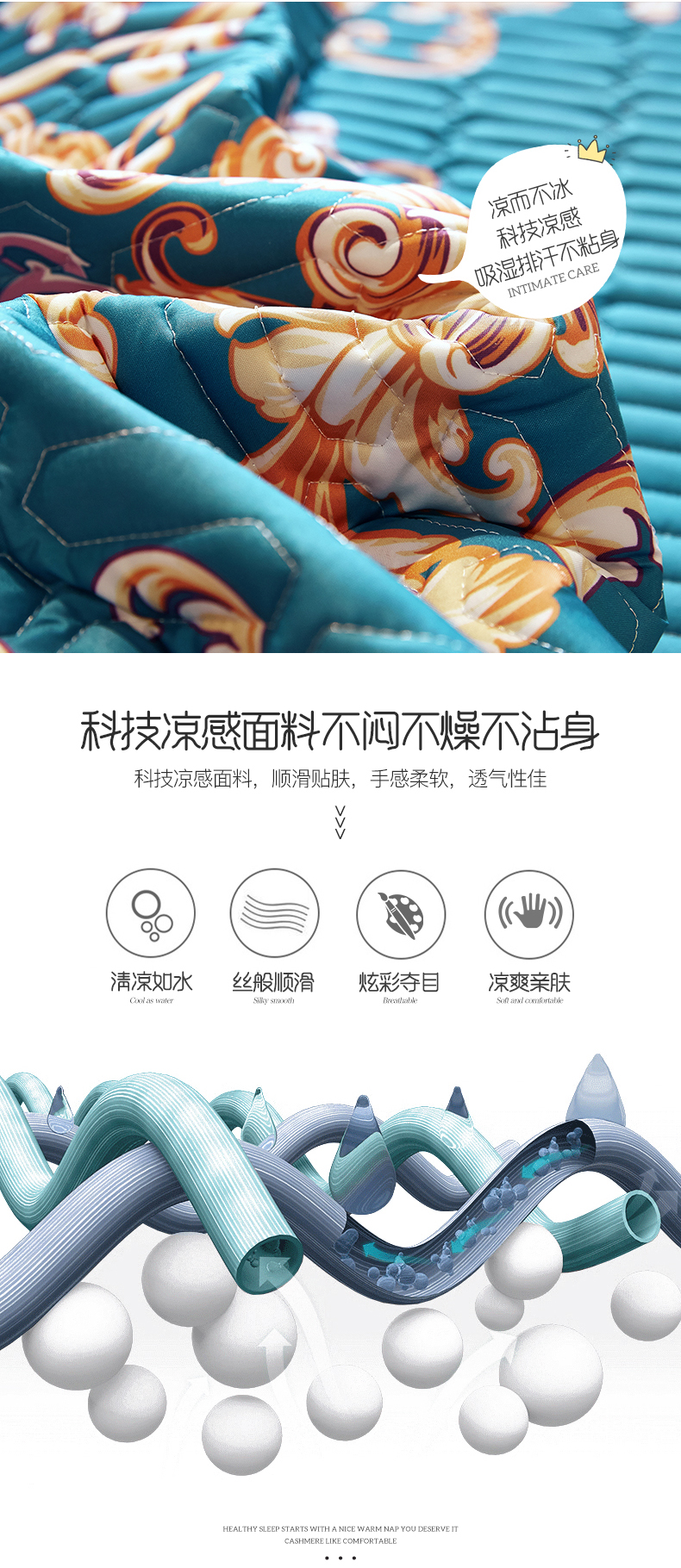 觉先生 泰国乳胶软凉席 三件套 1.8*2m 图5