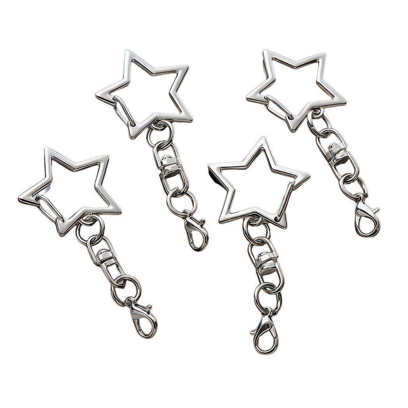 ~Five-Pointed Star Hanging Keychain with Figure-Eight Clasp, D-Shaped Lobster Clasp, Star Clasp Keychain (A00108) ~Five-Pointed Star Hanging Keychain with Figure-Eight Clasp, D-Shaped Lobster Clasp, Star Clasp Keychain (A00108)