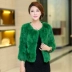 Fur one 2018 mới thỏ lông da lông lông ngắn nữ mỏng cổ tròn giải phóng mặt bằng đặc biệt áo nỉ lót lông cừu uniqlo nữ Faux Fur