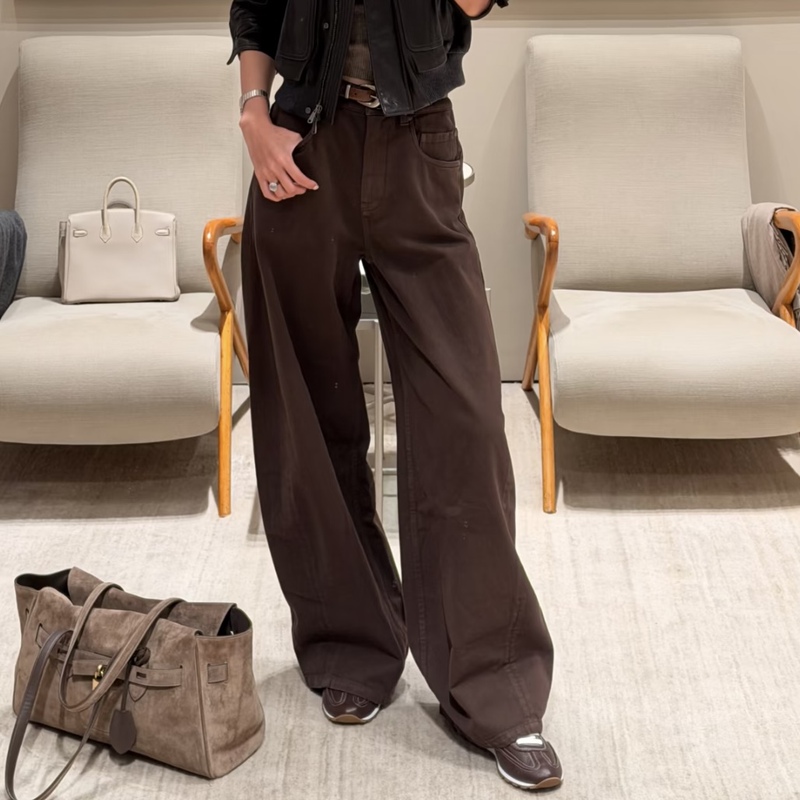 【Beauty Bureau】Chocolate Miracle Pants |   Maillard Retro Casual Straight-Leg Pants Lsaanp029