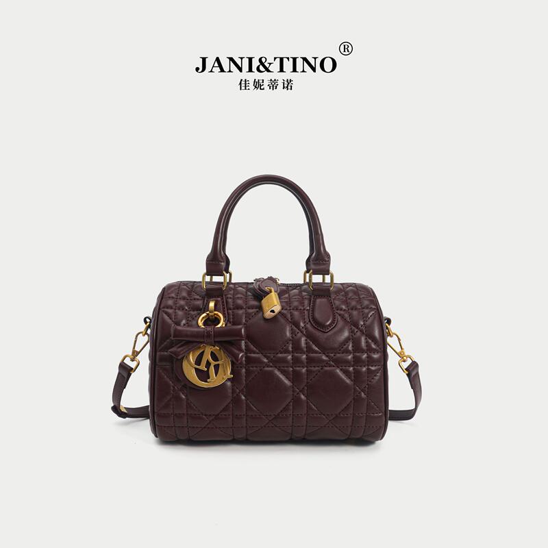 [Brand New and Unused] New Seasonal Light Luxury Style Versatile Shoulder Crossbody Bag Kf6236 - Burgundy