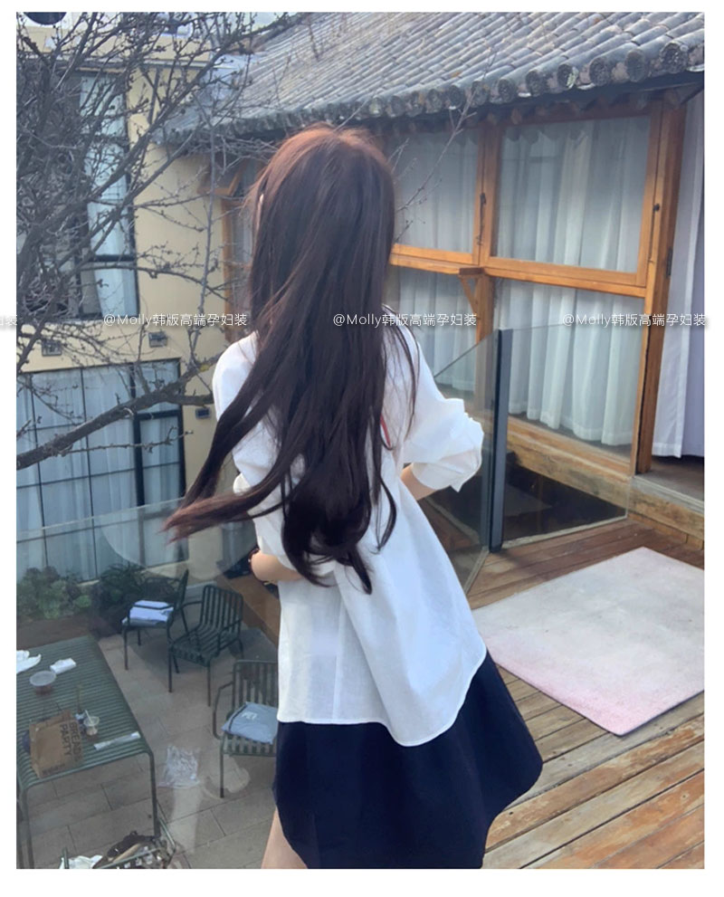孕妇日系学院风半身裙子夏季薄款时尚显瘦百搭慵懒蓬蓬裙a字中裙 — 17