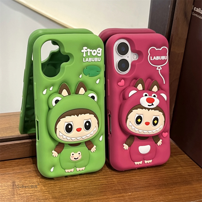 Suitable for Iphone15/16Promax Mobile Phone Case, Apple 13/14 New Model, Three-Dimensional Brown Toothy Little Monster, Retractable Stand, 14Pro Silicone, 16Pro Cute Cartoon, 15 Fun Internet Celebrity Soft Case Suitable for Iphone15/16Promax Mobile Phone Case, Apple 13/14 New Model, Three-Dimensional Brown Toothy Little Monster, Retractable Stand, 14Pro Silicone, 16Pro Cute Cartoon, 15 Fun Internet Celebrity Soft Case