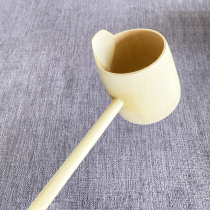 Handmade natural bamboo spoon with duck bill short handle commercial water bamboo spoon bamboo ladle bamboo tube spoon water tea ladle