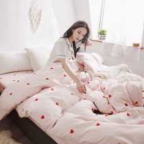 Pure cotton 2 meters×2 3 duvet cover single piece cotton ins Princess wind 1 8x2 0 meters quilt cover single double couple summer