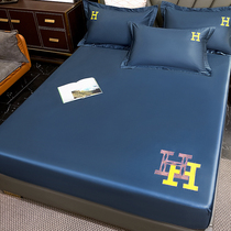 100 full cotton gon satin long suede cotton bed Hat Hood Single high-end pure cotton non-slip Naked Sleeping Mattress set Four Seasons General s