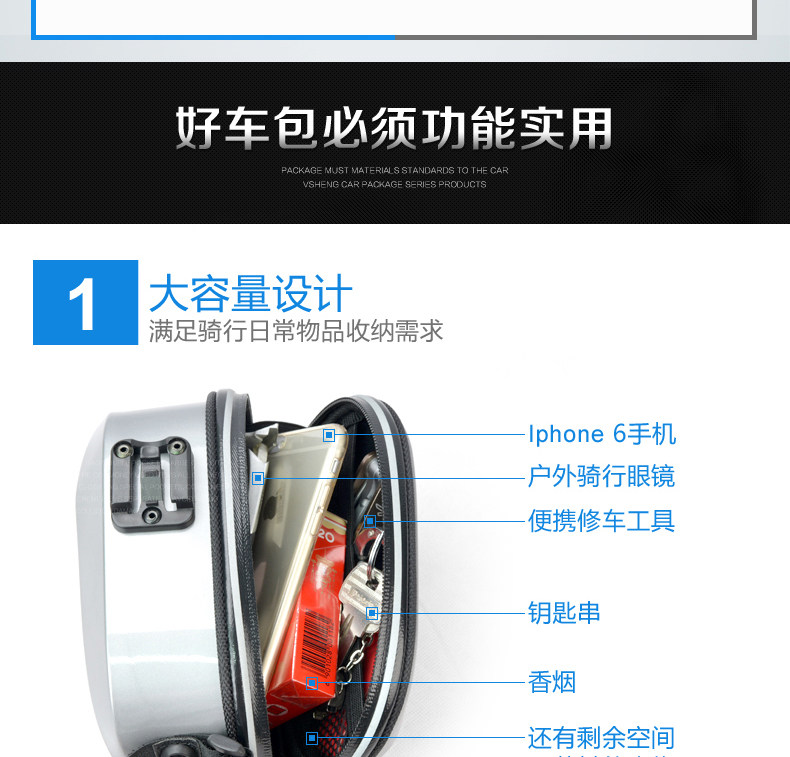 Sacoche pour vélo mixte VSHENG - Ref 2213186 Image 12