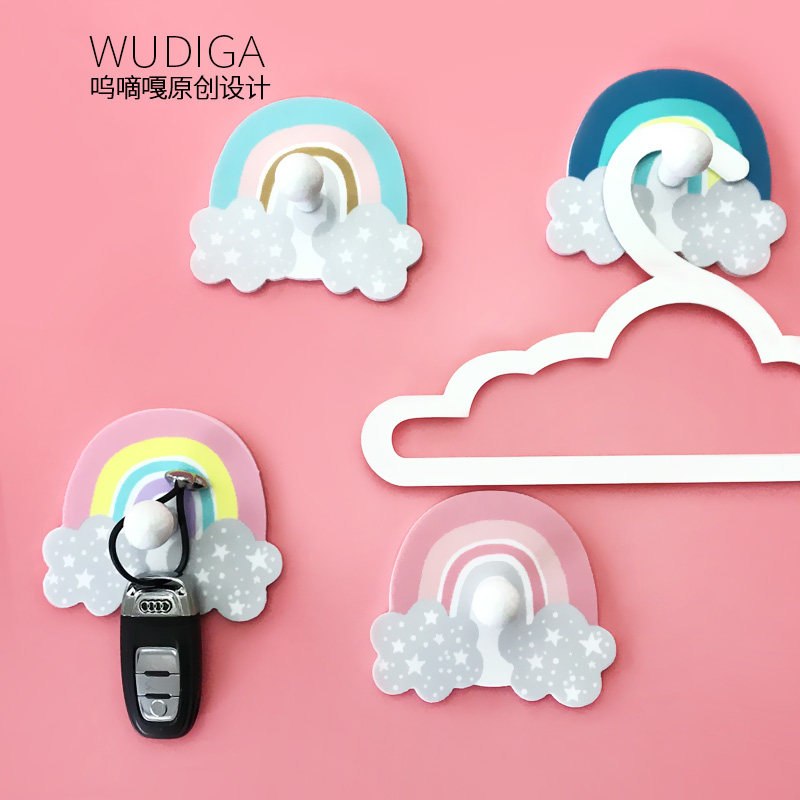 Buy three delivery of new Acrylic Thickening Hook Sub Wall Slime Hook Disposal Hanging Adhesive Containing Good High Quality