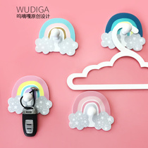 Buy three send a new acrylic thickened Hook Sub Wall Stick Hook Set Hang Stickup Contain Good High Quality