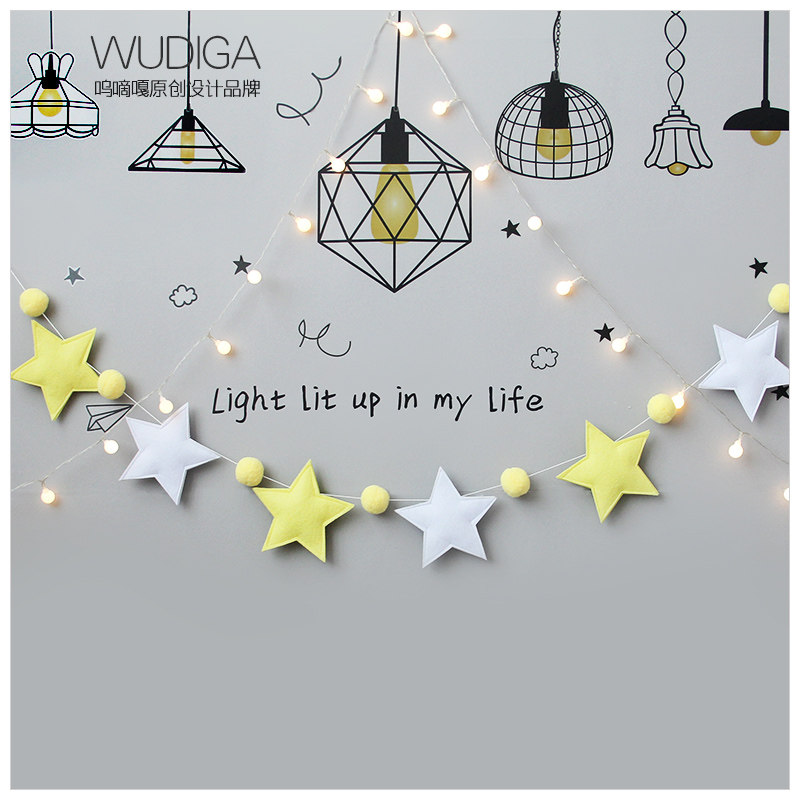 Sobbing Pentagram Pentacle Hanging String School Decoration Birthday Festival Party Laflower Creative Aerial Hang Accessories Photography Props