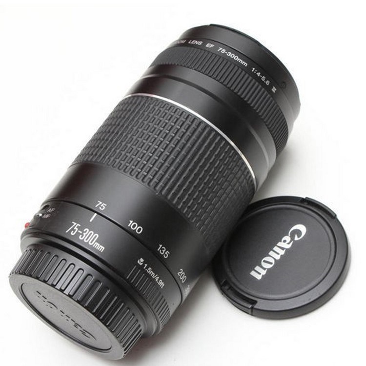 Nhãn hiệu mới Canon EF 75-300mm f 4-5,6 III ba ống kính tele zoom tele tele 3 thế hệ mới