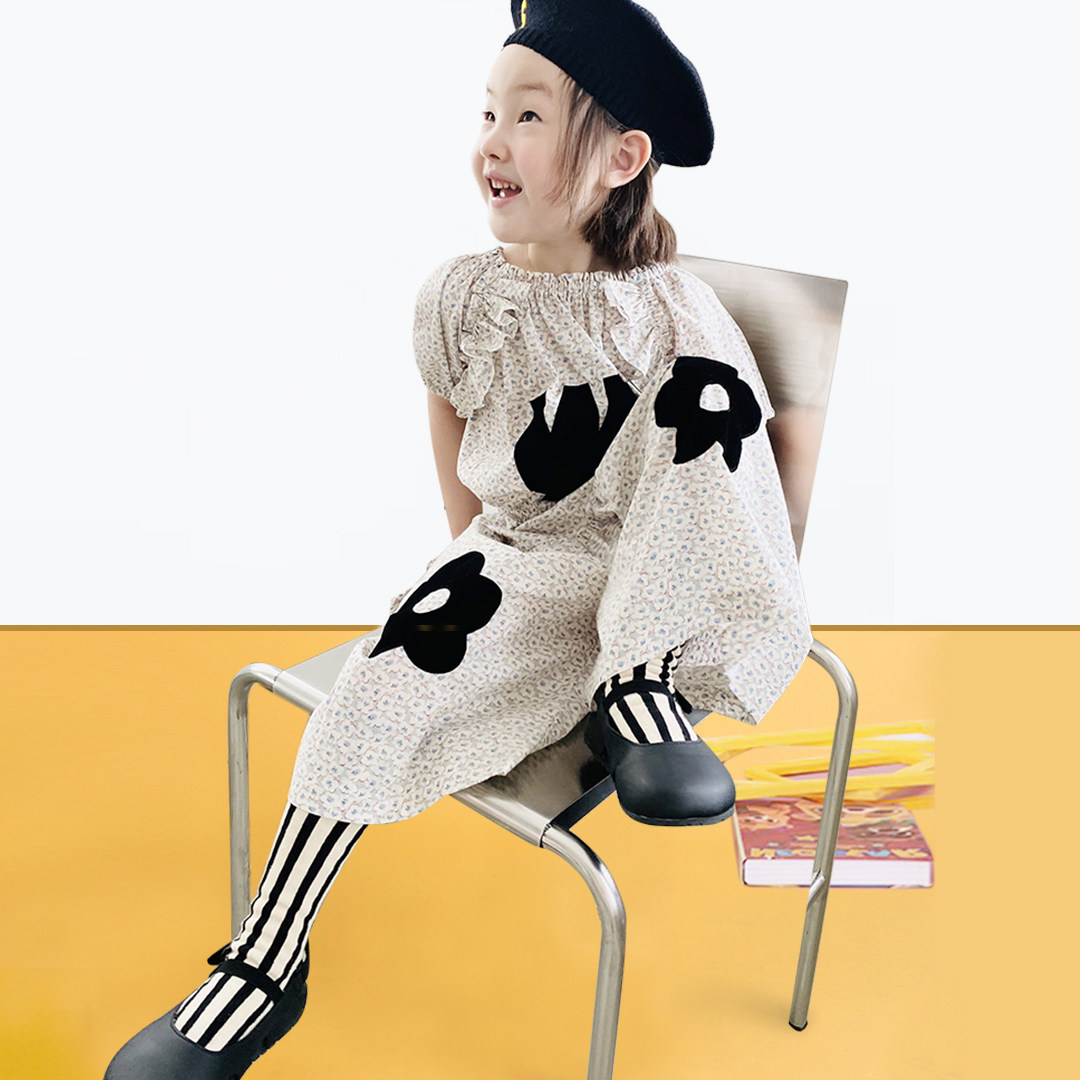 imakokoni girl two sets of broken flowers short sleeves blouses wide leg mosquito-proof pants 2021 new summer ladies 21694-Taobao