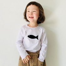 imakokoni original girl long sleeve T-shirt Spring and Autumn wear Joker base white cotton top new 21691